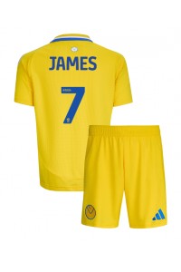 Leeds United Daniel James #7 Babytruitje Uit tenue Kind 2024-25 Korte Mouw (+ Korte broeken)